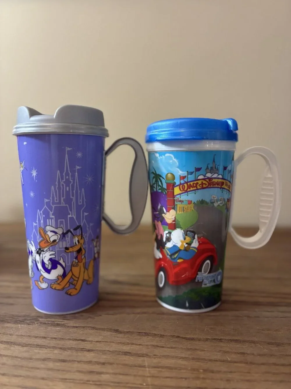 Walt Disney World Resort Reusable Refillable 16oz Mug; Lot of 4; Assorted